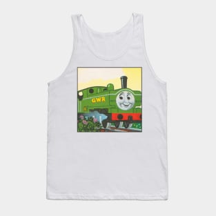 Duck the Great Western Engine Vintage Square Card Tank Top